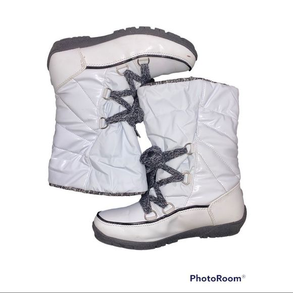 HSN Sporto Waterproof Hiking Boot Knit Me White/Grey 8M - Picture 6 of 13